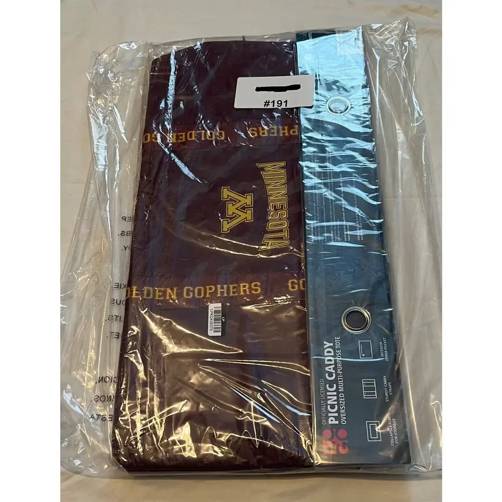 NWT Minnesota Golden Gophers NCAA Picnic Caddy Oversized Tote Logo Brands